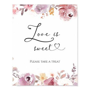 Elegant Wildflowers Love is sweet  Poster