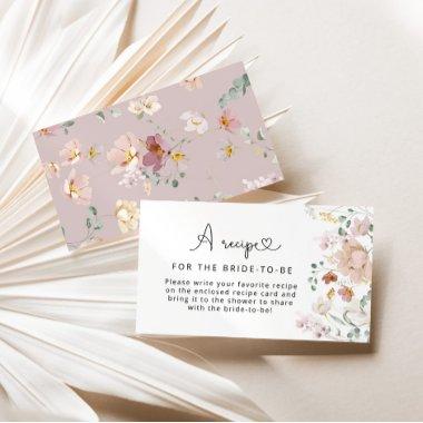 Elegant Wildflowers Recipe for the bride to be Enclosure