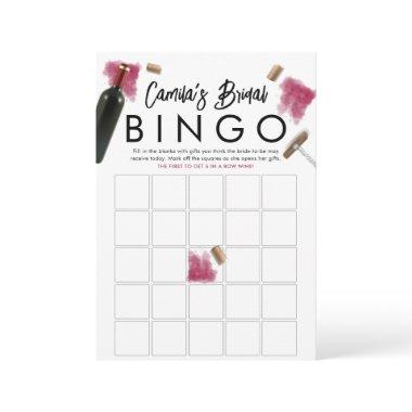 Elegant Wine Lovers Bingo Game