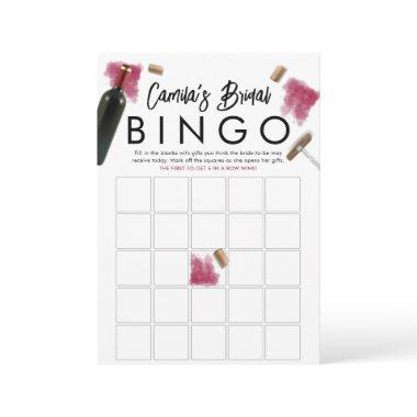 Elegant Wine Lovers Bingo Game Invitations