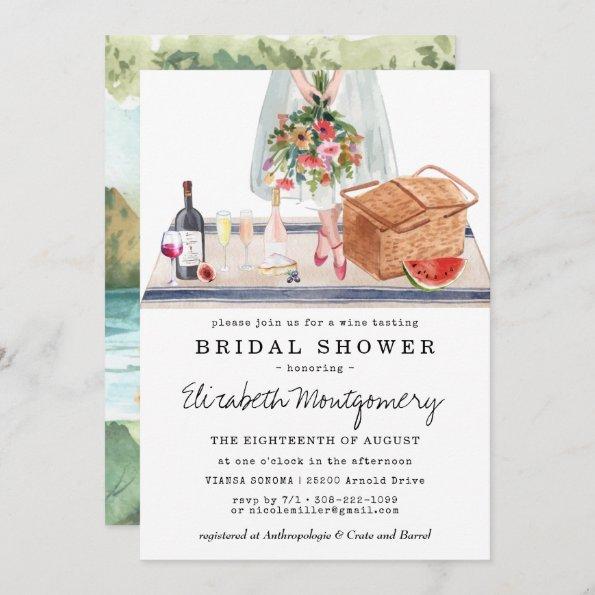 Elegant Wine Tasting | Picnic Bridal Shower