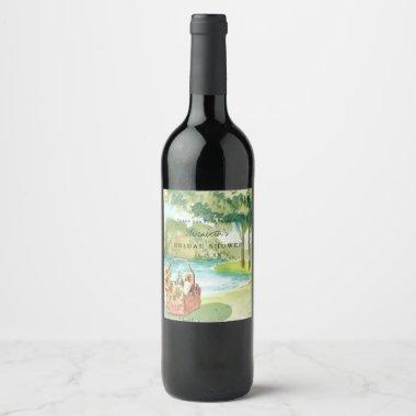 Elegant Wine Tasting | Picnic Bridal Shower Wine Label