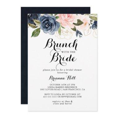 Elegant Winter Floral Brunch with the Bride Shower Invitations