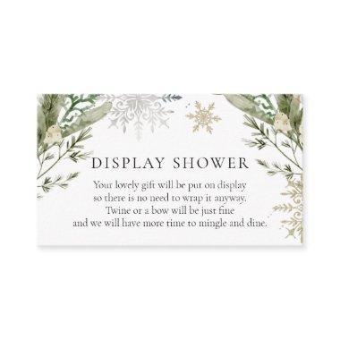 Elegant Winter Floral Display Shower Insert Card