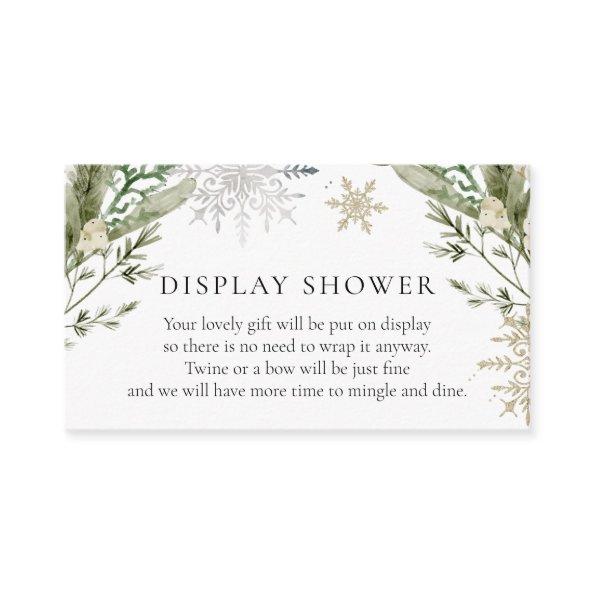 Elegant Winter Floral Display Shower Insert Card