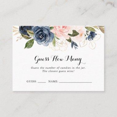 Elegant Winter Floral Guess How Many Game Invitations