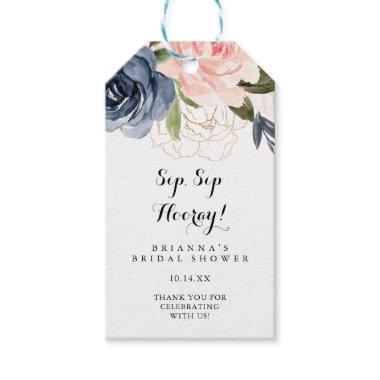 Elegant Winter Floral Sip Sip Hooray  Gift Tags
