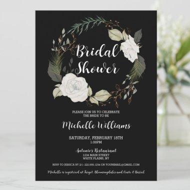 Elegant Winter Floral Wreath