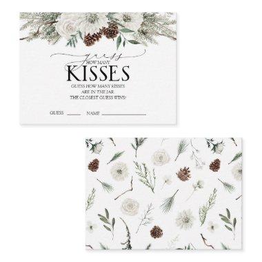 Elegant Winter How Many Kisses Floral Watercolor Enclosure