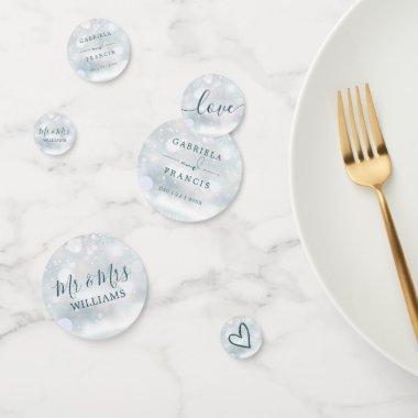 Elegant Winter Wonderland Snowflakes Wedding Confetti