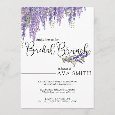 Elegant Wisteria tree Wedding Bridesmaids Brunch Invitations