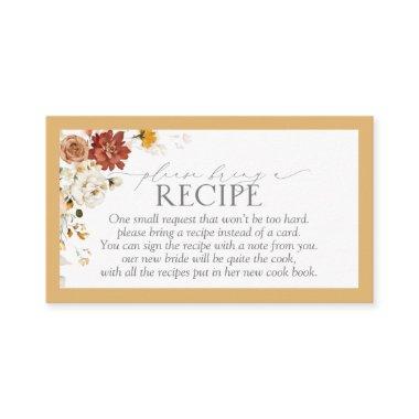 Elegant Yellow Wildflower Please Bring A Recipe Enclosure Invitations