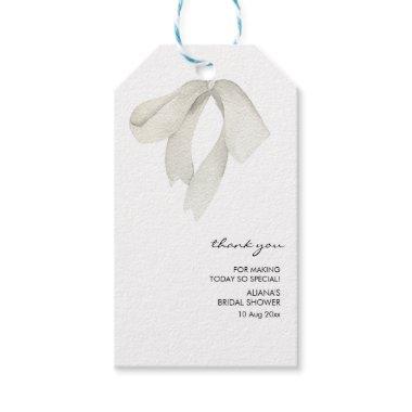 Elegent Bow She's Tying the Knot  Gift Tags