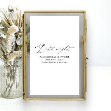 Elegnat  Date Night Jar Sign