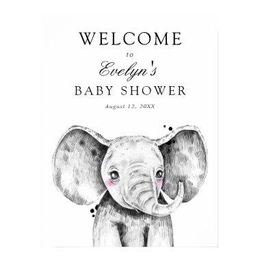 Elephant Baby Shower Welcome Sign