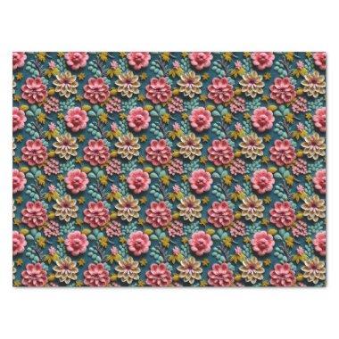 Embossed Floral Tissue Paper