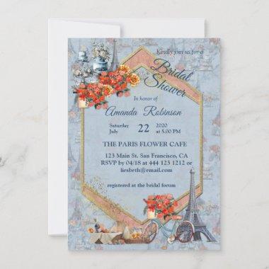 Embrace French country living in Pale Blue Invitations