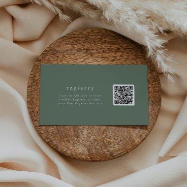 EMELIA Forest Sage Green QR Code Gift Registry Enclosure