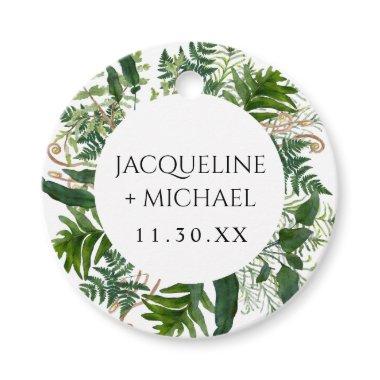 Emerald Forest Foliage Watercolor Greenery Bridal Favor Tags