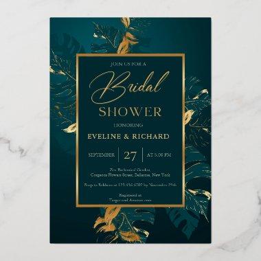Emerald green and real gold foil  foil