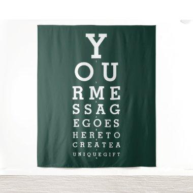 Emerald Green Custom Eyesight Test Photo Backdrop