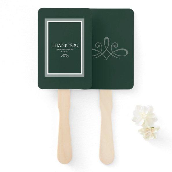 Emerald green hand fan