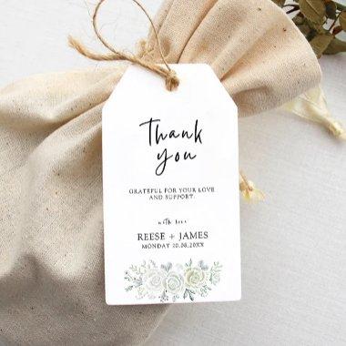 Emerald Green Wedding Favor Tag Template,