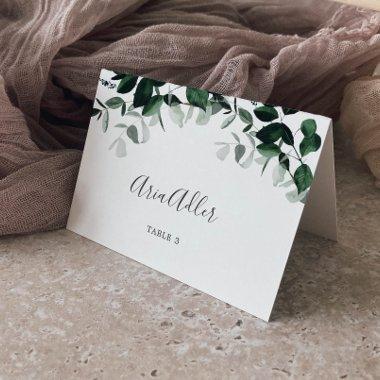 Emerald Greenery Guest Name Wedding Place