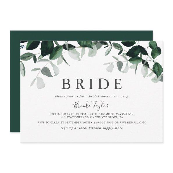 Emerald Greenery Horizontal Bride