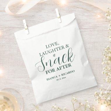 Emerald Love Laughter Wedding Candy cookies Donut Favor Bag