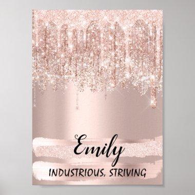 Emily Name Meaning Birthday 16th Bridal Gift Poster