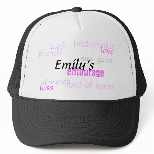 Emily's, entourage, bridesmaids, love, diamonds... trucker hat