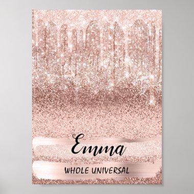 Emma Name Meaning Birthday Sweet 16th Bridal Rose Poster