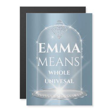 Emma Name Meaning Blue Birthday Wedding Gift Magnetic Invitations
