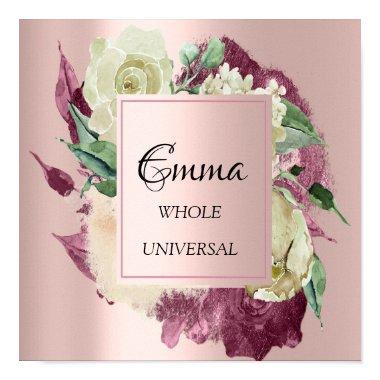 Emma Name Meaning Marsala Pink Roses Bridal Poster