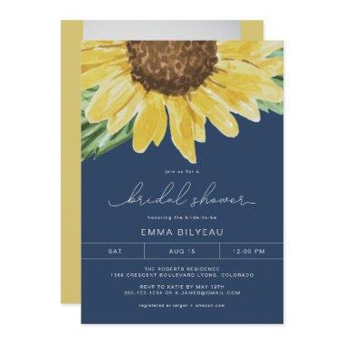 EMMA Rustic Blue Sunflower Floral