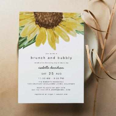 EMMA Rustic Sunflower Bridal Brunch + Bubbly Invitations