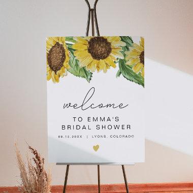 EMMA Rustic Sunflower Bridal Shower Welcome Foam Board