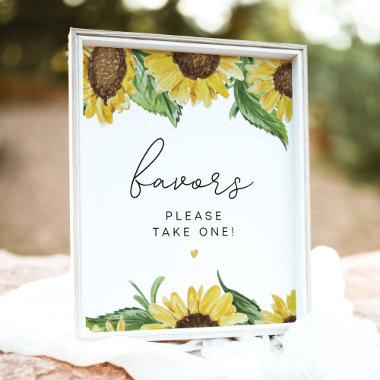 EMMA Rustic Sunflower Country Favor Table Sign