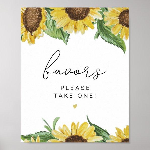 EMMA Rustic Sunflower Country Favor Table Sign