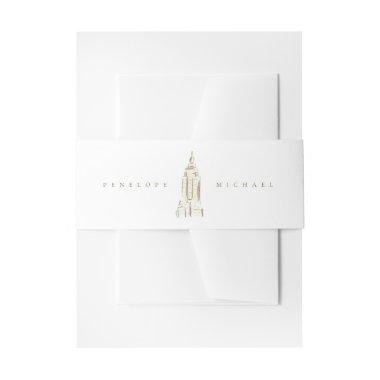 Empire State Building New York City Wedding Invitations Belly Band