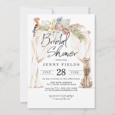 Enchanted African Safari Bridal Shower Invitations