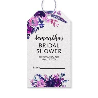 Enchanted Floral Purple Display  Gift Tags