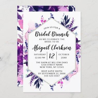 Enchanted Floral Watercolor Bridal Brunch Shower Invitations