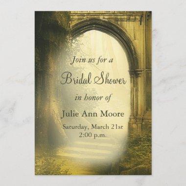 Enchanted Forest Arch Bridal Shower Invitations