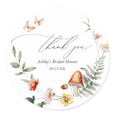 Enchanted Forest Mushroom  Classic Round Sticker