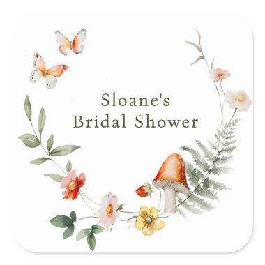 Enchanted Forest Mushroom  Square Sticker