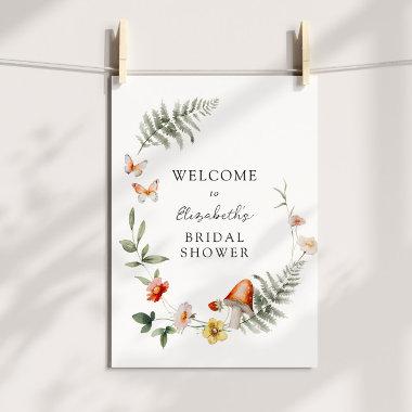 Enchanted Forest Mushroom Bridal Shower Welcome Poster