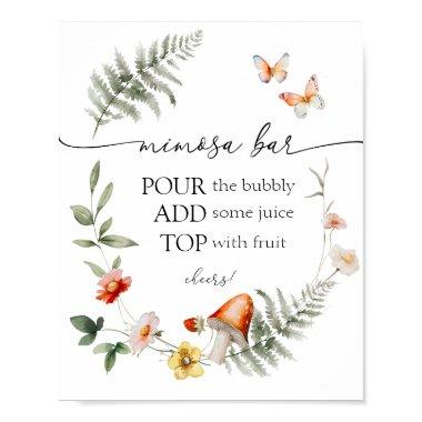 Enchanted Forest Mushroom Mimosa Bar Poster