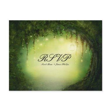 Enchanted Forest Rustic RSVP Wedding PostInvitations